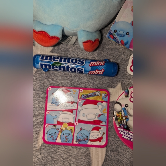 Zuru Snackles Series 1 Hugh Hippo Mentos Plush With Sticker And Tags - Picture 2 of 8